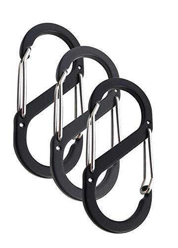  Lot de 3 mini-mousquetons en S, petite taille,...