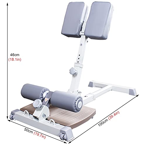 romeinse stoel De Roman Stoel van de Huisgymnastiek, Heup Buik Taille Terug Oefening Oefeningsapparatuur, in Hoogte en Helling Verstelbare Sporttrainers, Wit - Image 8