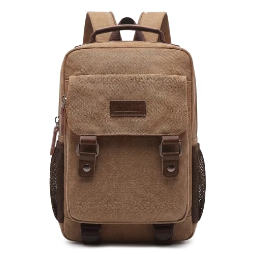 Mochila de lona multibolsillos convertible en bolso de hombro para tablet y viaje casual
