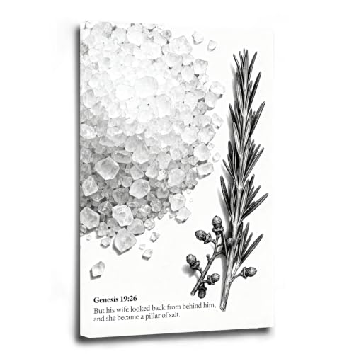 Scripture Canvas Wall Art Genesis 19:26 Timeless Decor 24"x36"