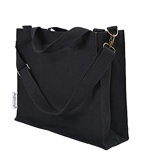 Bolso cruzado grande de lona resistente para mujer