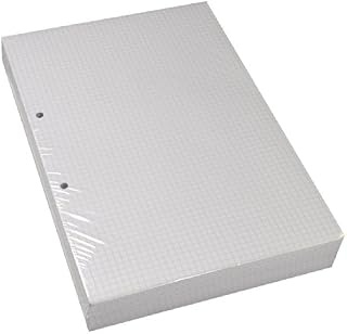 RHINO Stationery A4 Exercise Paper | 500 Sheets | Loose Leaf Paper | 5mm Squared Paper | Pre-Punched | Educational Standard