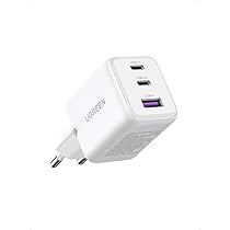 UGREEN Zapix Caricatore USB C 30W Alimentatore iPhone a 3 porte (2C+1A) GaN II Caricabatteria Carica Rapida PD Compatibile con iphone 17 Pro Max Air 16 15 Galaxy S25 S24 Google Pixel 10 9 8 (Bianco)