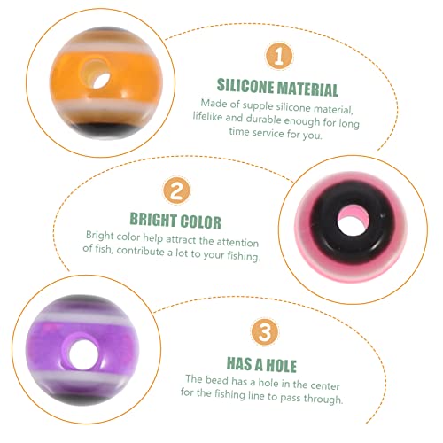 Gafoki 5 Boxes Fish Eye Bead Freshwater Fish Bait Rotating Tail Fishing Lure Fishing Eyes Fishing Accessories Artificial Lure Eyes Fake Baits Silica Gel To Rotate Whopper #TOP3