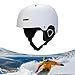 RNXRZANK Ski Helmet for Sports with Removable Ear Pads and Liner for Teens Cycling and Snowboarding, White L