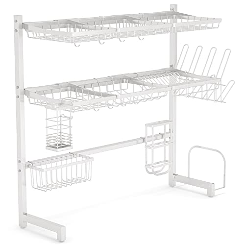 Exclusive Discount 🔥 Over the Sink Dish Drying Rack -1Easylife 3 Tier Stainless Steel Large Kitchen Rack Dish Drainers for Home Kitchen Counter Storage, Shelf with Utensil Holder, Above Sink Shelves Exclusive Discount 🔥 Over the Sink Dish Drying Rack -1Easylife 3 Tier Stainless Steel Large Kitchen Rack Dish Drainers for Home Kitchen Counter Storage, Shelf with Utensil Holder, Above Sink Shelves