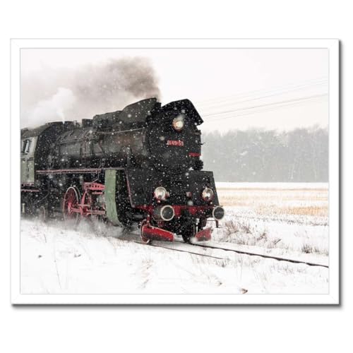 Train Ol49-59 poster sous cadre noir 50x40cm pour décoration murale