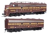 Walthers Mainline 920-42536 HO Scale EMD FP7 & F7B - LokSound 5 Sound & DCC - Pennsylvania Railroad EFP-15#9832A, EH-15#9832B (Tuscan 5-Stripe)