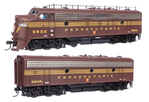 Walthers Mainline 920-42536 HO Scale EMD FP7 & F7B - LokSound 5 Sound & DCC - Pennsylvania Railroad EFP-15#9832A, EH-15#9832B (Tuscan 5-Stripe)