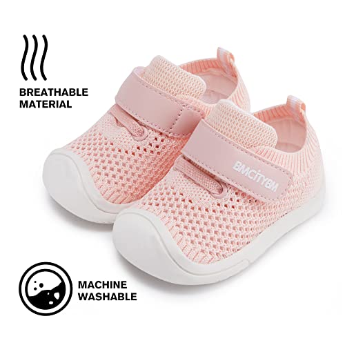 Bmcitybm W21SS011-PINK-120-N2 Baby Boy Girl Shoes Breathable Mesh Walking Shoes Lightweight Non-Slip Sneakers Infant First Walkers 6 9 12 18 24 Month Pink Size 6-12 Months Infant thumb #6