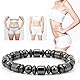 Magnetisches Gewichtsverlust Armband - Gesundheits Titan Stahl Schmuck Mit Schwarzem Stein für Abnehmen und Magnetfeldtherapie (4)