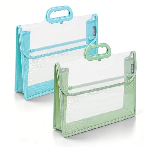 Pochette plastique A4 avec poignée le rangement transparent anti-feuilles froissées
