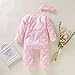 Newborn Infant Baby Girl Boy Ruffle Polka Dot Footed Sleeper Romper Headband Clothes Outfits Set (Hot Pink, 0-3 Months)
