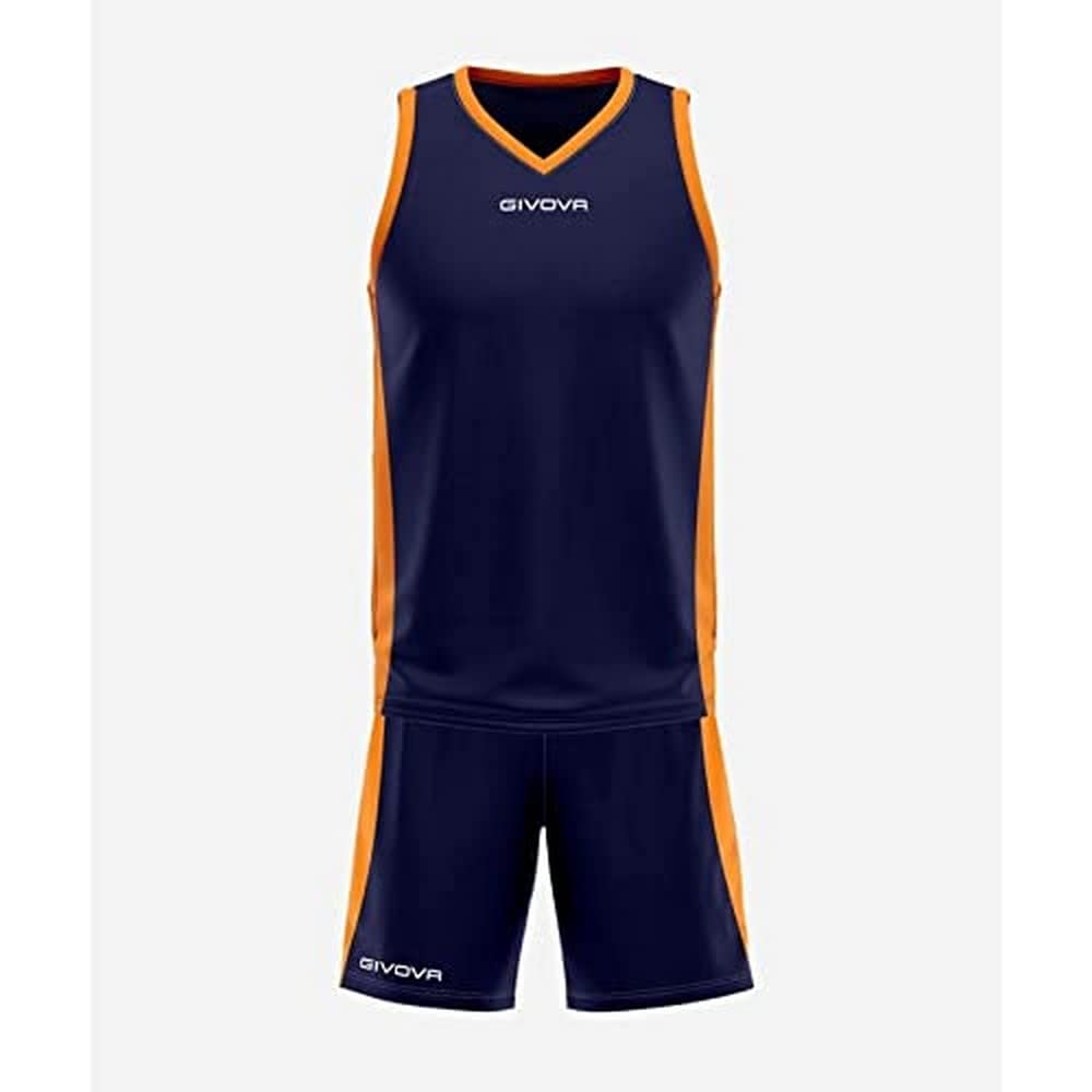 givova Power Kit Basketball, Men's, Power, Multicolore (Blu/Arancio), L