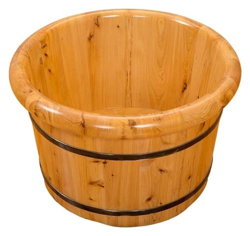 Bañera de pies de madera con tapa