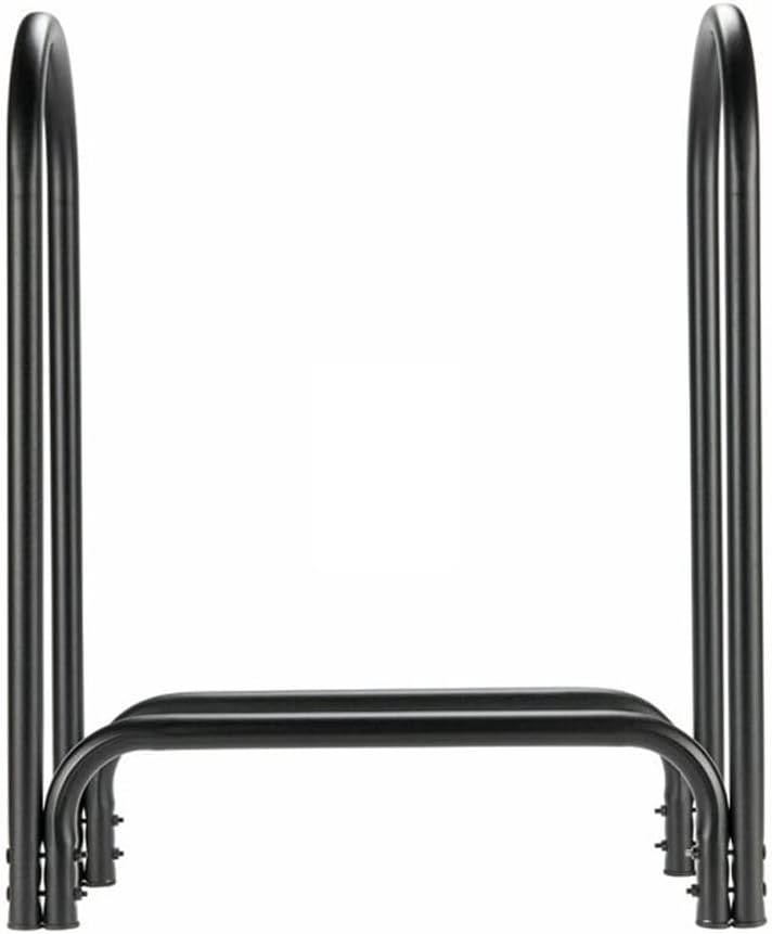 Black Fireplace Tools Set with Iron Finish Heavy Duty Firewood Rack for Home Flooring Storage,Black-S