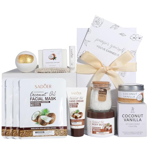 Coconut Spa Gifts for Women Birthday Self Care Kit Christmas Gift...