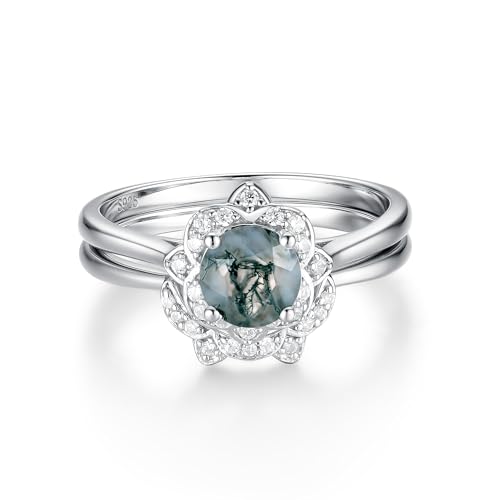 ITI KUOLOLIT ���E���h 0.8ct �V�R���[���X�g�[�� ���X�A�Q�[�g ��� �{����925�X�^�[�����O�V���o�[�����O ���f�B�[�X ���f�B�[�X �����O ���� ���� ��, �X�^�[�����O�V���o�[