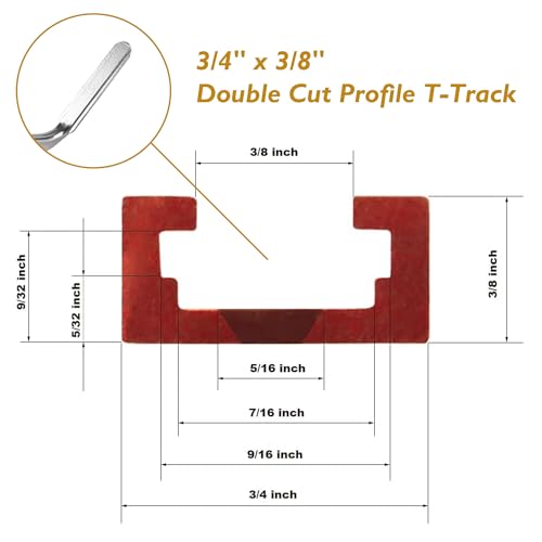 O'SKOOL Track F Clamp for 3/8" x 3/4" Double Cut Profile T Track, 6" Opening, 2-3/8" Throat, TTK020 by O'SKOOL - Image 7