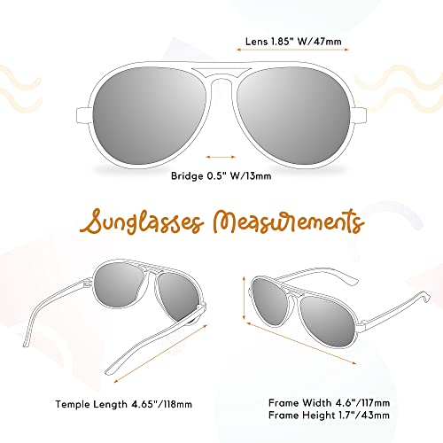 Leico Fashion Baby Toddler Infant Aviator Sunglasses For Boys Girls Kids Age 0-4 - Shatterproof Rubberized Frame #TOP4