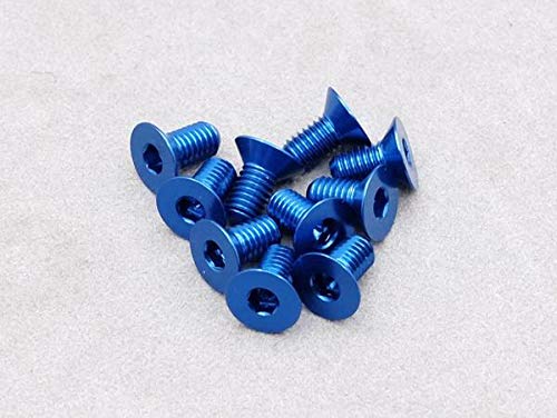 Tornillos 3 x 6mm hex para modelos radiocontrol con fijación plana y cabeza avellanada métrica