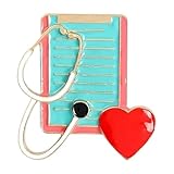 Medizinisches EKG-Design: Herzschlag-Stethoskop-Brosche für Ärzte und Pflegepersonal