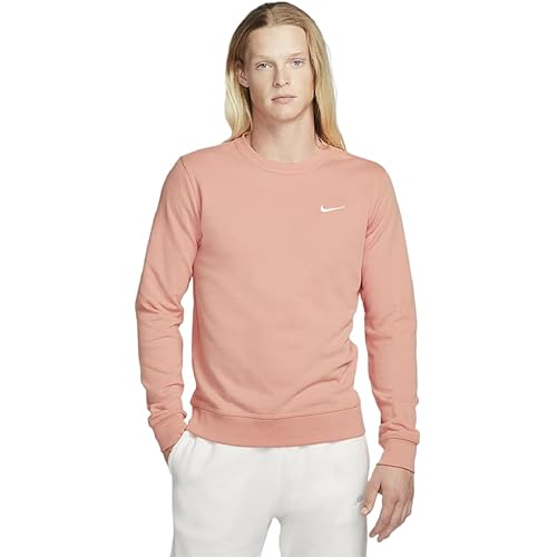 Nike Sportswear Club Fleece Crew Sweatshirt (US, Alpha, Medium, Regular, Regular, Madder Root)