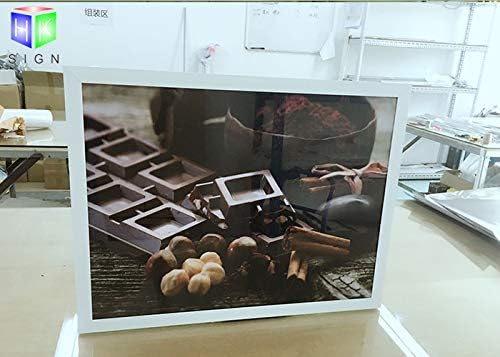 HKSIGN A4 Wall Mounted White color Aluminum Snap Clip Frame Advertising Display Led Light Box Sign [Energy Class A+++]
