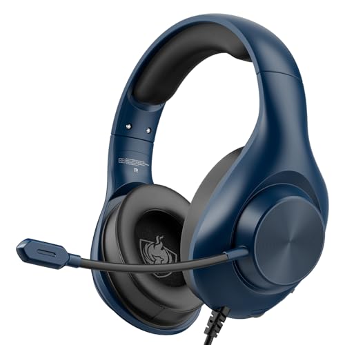 YOTMS ゲーミングヘッドセット 有線 40mmドライバー イヤホン PS5ヘッドセット スマホ/PC/Switch/Xboxワン対応 マイク付き ワンクリックミュートヘッドホン ノイズキャンセリング 軽量 快適 密閉型 重低音 伸縮可能 男女兼用プレゼント