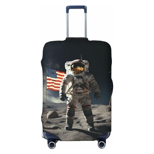 Luggage Cover Elastic Suitcase Cover (18-32 inch) Anti-Scratch Luggage Covers Astronaut Landing on The Moon Travel Suitcase Covers Luggages Protector for Travel Adult Luggages Decorative