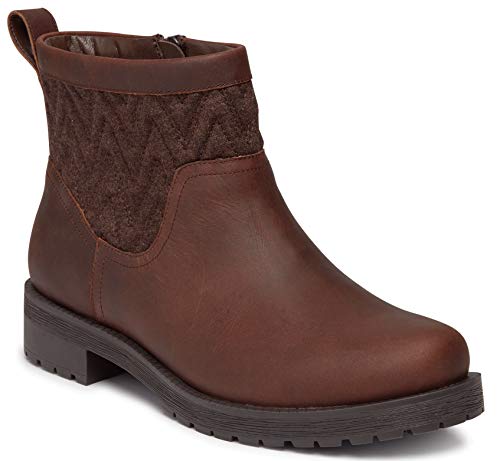 Vionic Women's Mystic Maple Ankle Boot - Ladies Boots with Waterproof Leather Upper