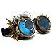 Colonel Pickles Novelties Steampunk Goggles – Glasses with Blue Lenses As Accessories Or Sunglasses