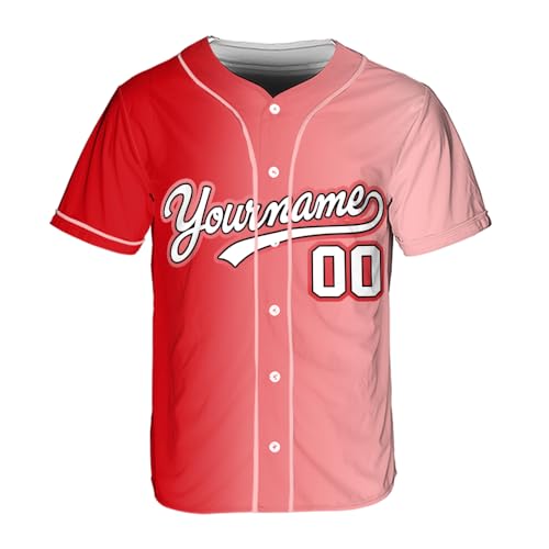 Custom Valentine Baseball Jersey Shirt, Couples Matching Jerseys Short Sleeve Button Down Shirts for Him & Her, Couple vlt1-14