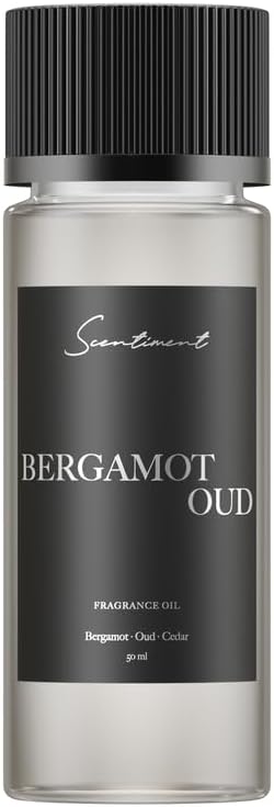 Diffuser Oil - Bergamot Oud | Aromatherapy Home Fragrance | Luxurious Scent with Notes of Orange, Bergamot, Oud (50ml)
