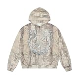 Arnodefrance Men Vintage Washed Camouflage Color Graphic Hoodies Printing Graffiti Hoodie Cotton Warm Pullover