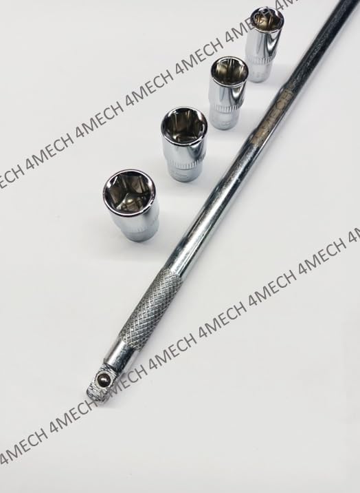 Image of 7mm 8mm 9mm 10mm 11mm 12mm 13mm and 14mm Sockets, T Handle with 1 /4 Drive with 8 Sockets, Hex Socket Spanner Set
