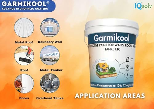 Image of (1kg Solar Reflective Roof Coating | Summer Cool Roof | Heat Resistance Paint | High Sri Terrace Cooling Paint