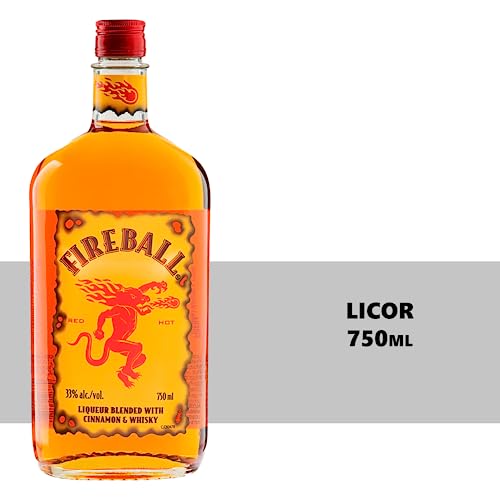 Kit Licor de Whisky Fireball 750ml + 2 Copos Shot