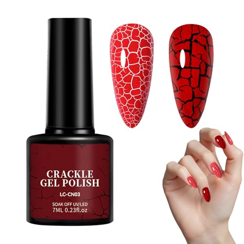 Esmalte De Uñas Craquelado De Secado Rápido Y Alta Pigmentación De 7 Ml, De Larga Duración Y Secado Al Aire, Ideal Para Regalo De Mujer, Vacaciones, Graduación, Citas Y Reuniones.