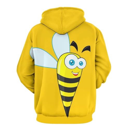 Pull abeille en carton UMENG avec capuche et poches manches longues