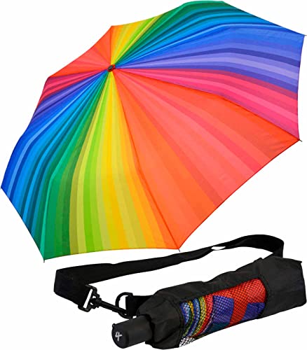 Parapluie de poche XXL 115 cm robuste avec sac à bandoulière pratique