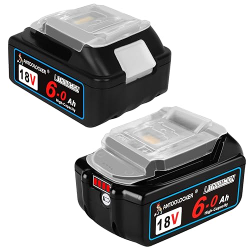 SupeRakita Replacement for Makita 18v Battery: 2 Packs 6.0ah High