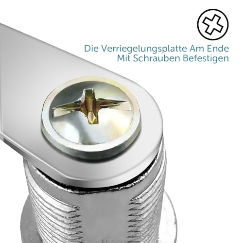 shinfly Briefkastenschloss 16mm, briefkasten schloß mit 5 Verschiedene, 4 Schlüssel, Schloss fur briefkasten, postkasten, Drawer, Schranktüren