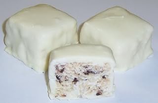 Scott's White Chocolate Covered Rice Krispie Treats with Chocolate Chips in a 1 Pound Plastic Deli Container