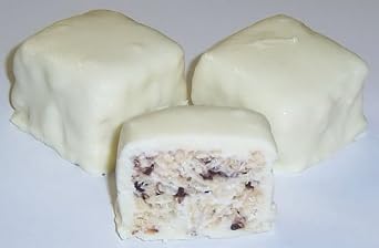 Scotts White Chocolate Covered Rice Krispie Treats with Chocolate Chips in a 1 Pound Plastic Deli Container