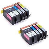compatible HP934XL 935XL illico Compatible Cartouches d\'encre Remplacement pour HP 934 XL 935 XL (8 (2N+2C+2M+2Y))