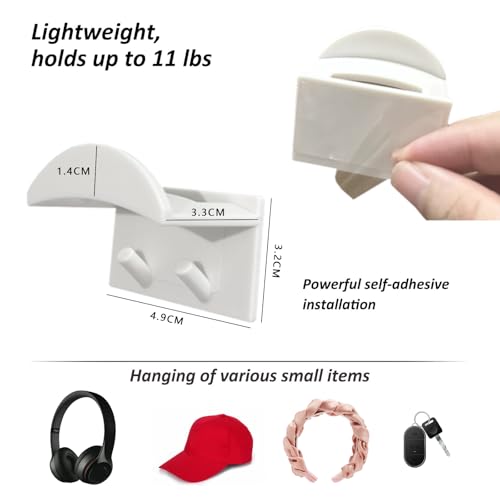 16Stück Selbstklebende Hut-Organizer Huthaken,Cap Halterung Wand,Hut-Halter Hutständer Haken,Kappenhaken für die Wandmontage Hutaufbewahrung Huthalter Für Baseball Kappe Kleiderbügel Veranstalter-Weiß
