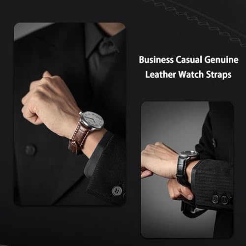 Quick Release Genuine Leather Watch Band Italian Alligator Grain Calfskin Business Casual Universal 12 to 24mm Men Women - Image 3
