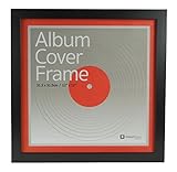 Best Record Album Cover Frame - Universal 12.5X12.5 LP Vinyl Cover Display. Quality European Craftsmanship with Eco-sourced Wood & Protective Glass