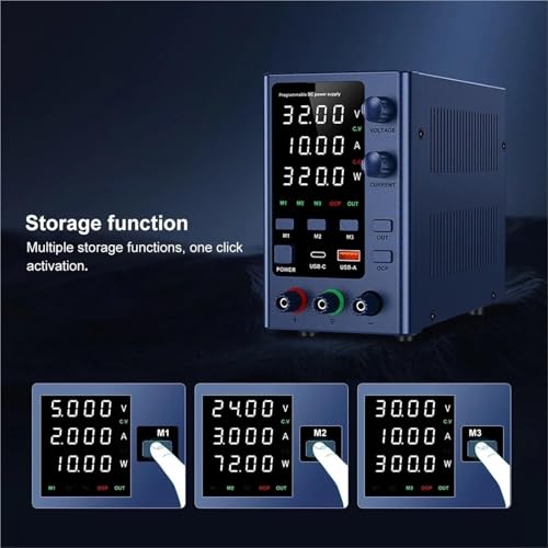 Alimentation à découpage de laboratoire réglable avec ports USB-A et Type-C